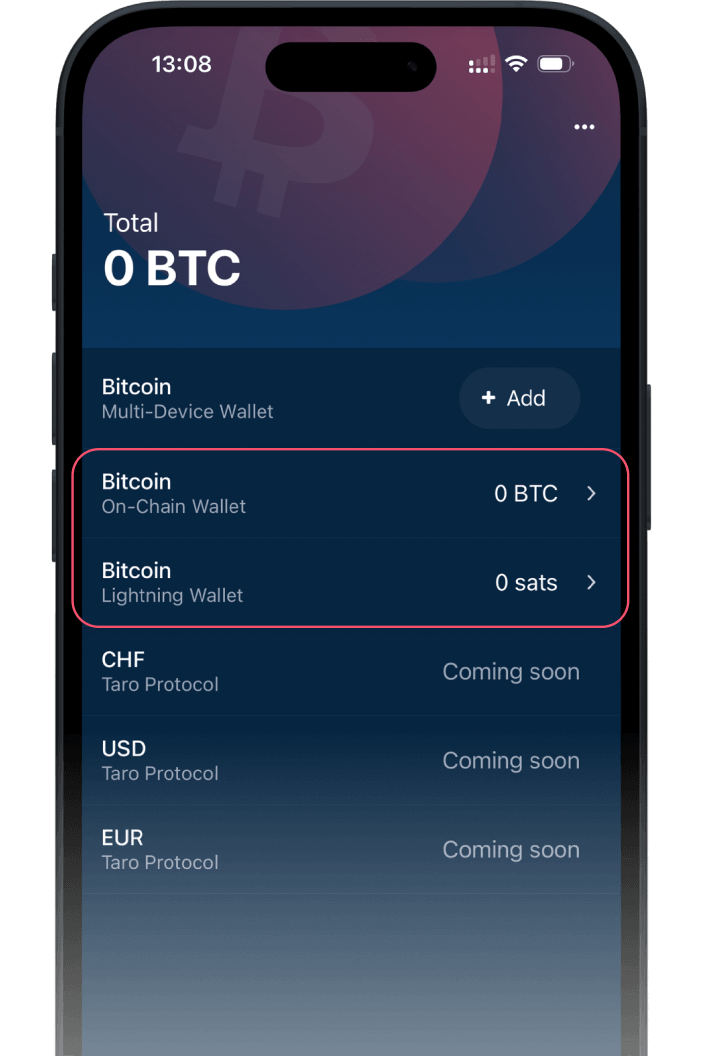 BTC Taro App Screenshot Bitcoin kaufen