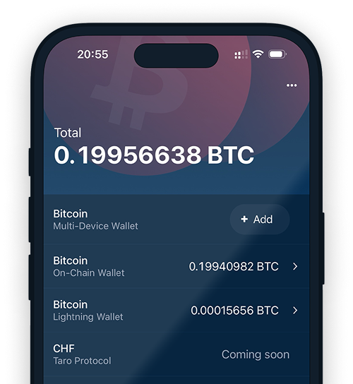 BTC Taro App auf iPhone